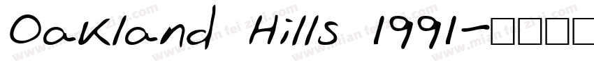 Oakland Hills 1991字体转换